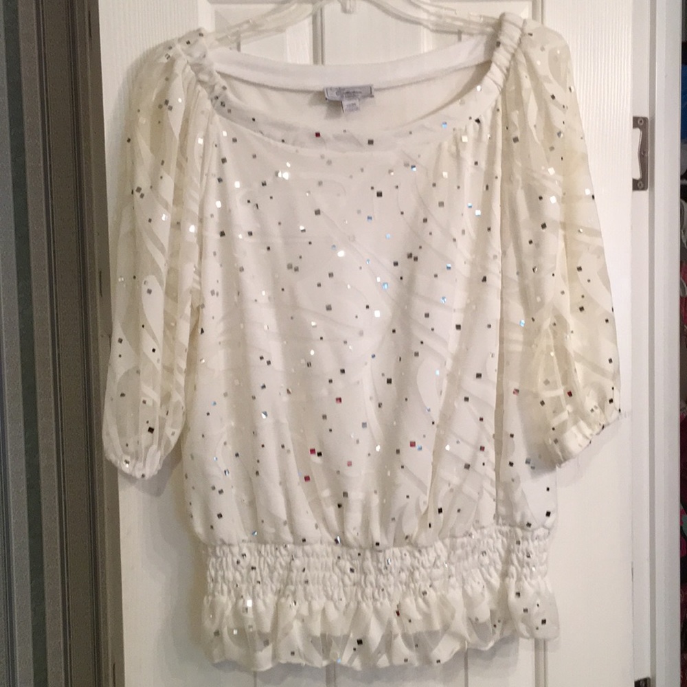 Beautiful sparkly eveningwear blouse